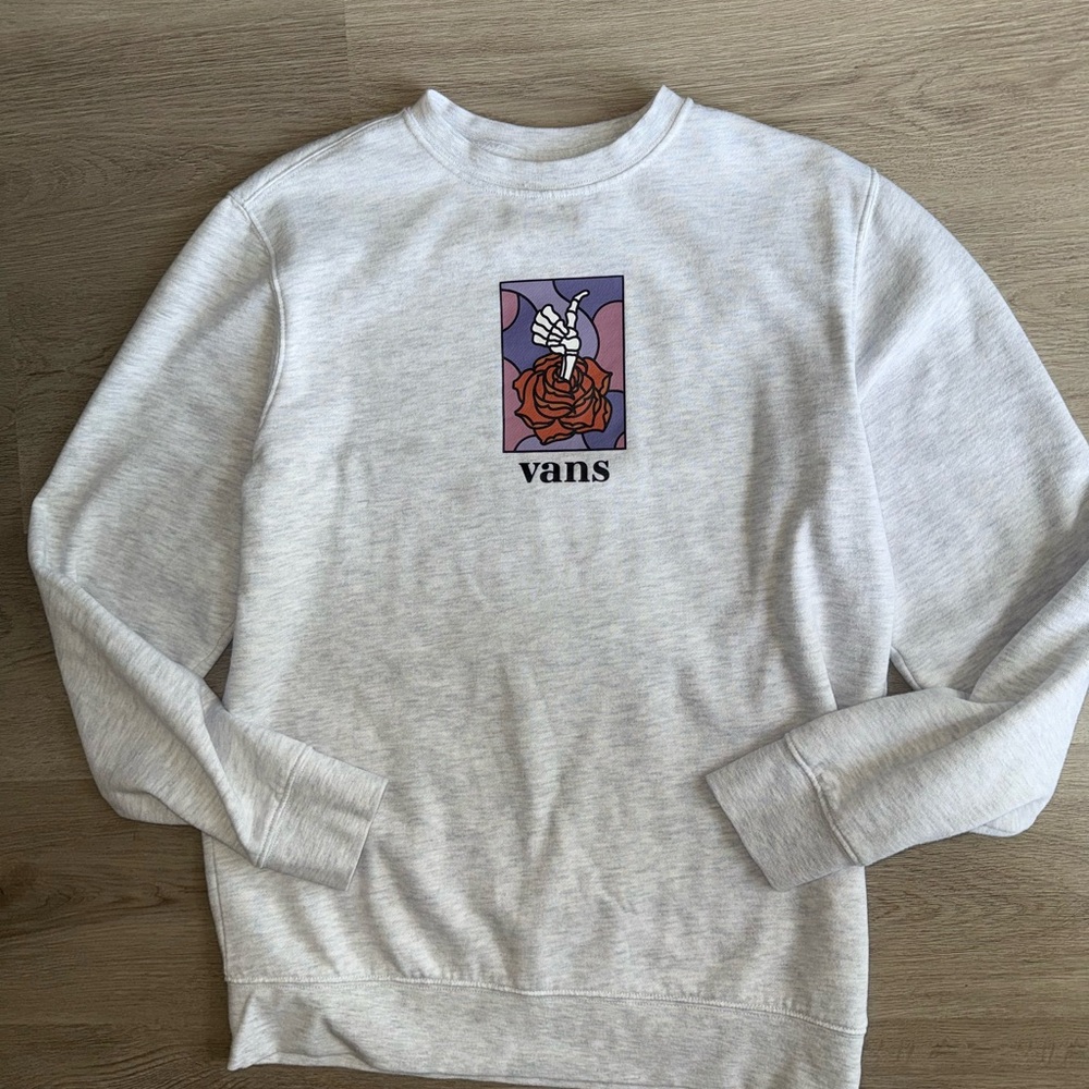 Vans Gray Graphic Crewneck Sweater